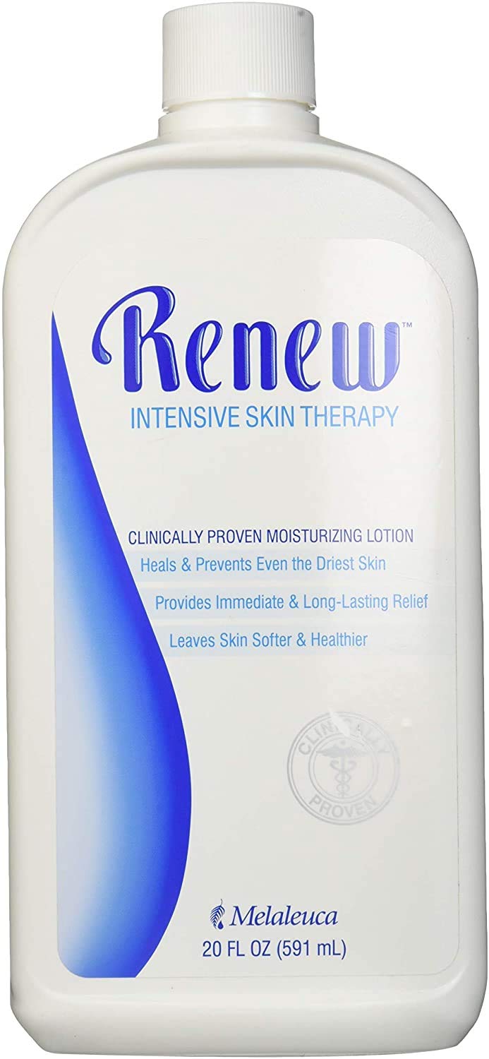 Melaleuca Renew seal and label signals trusted skincare quality.