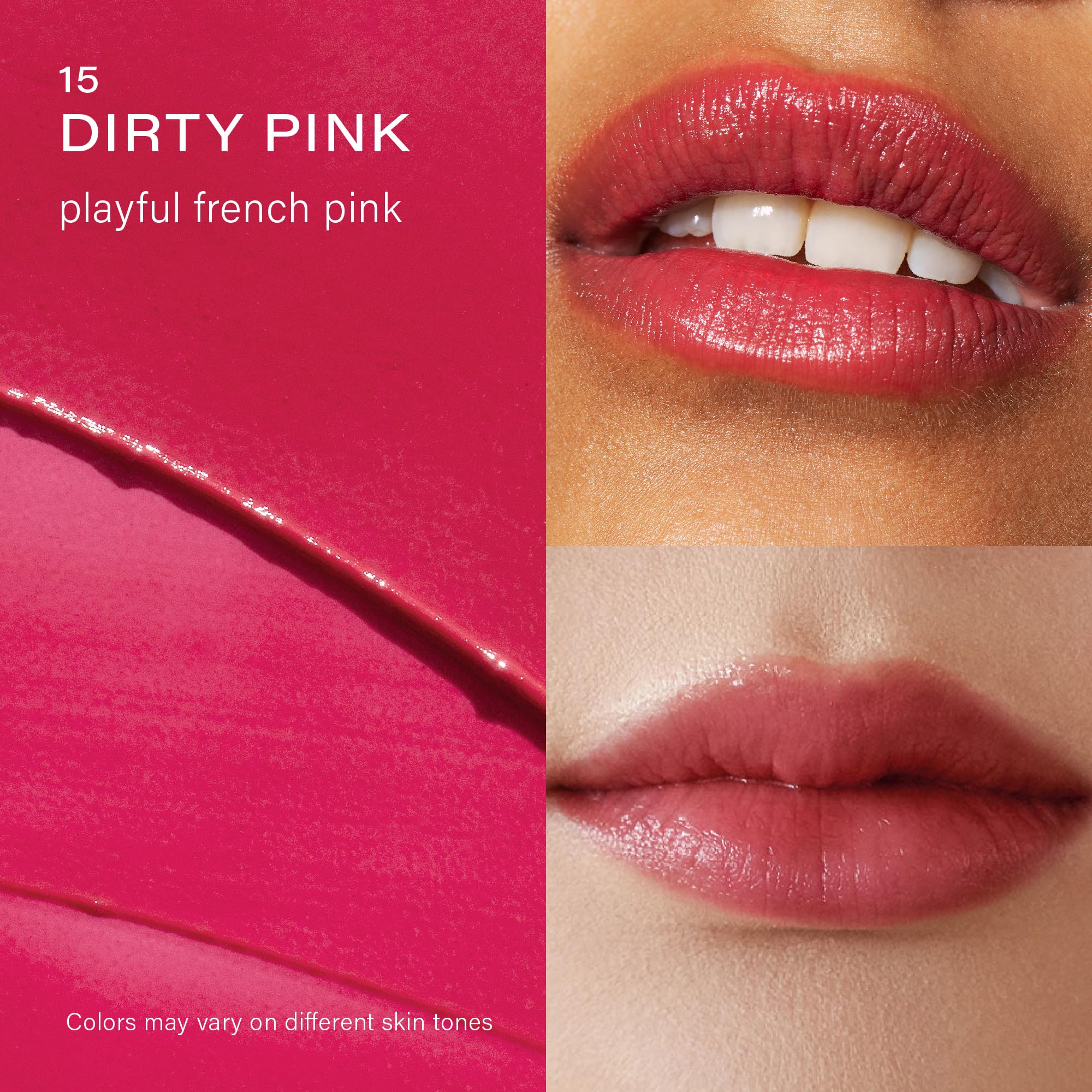 Melixir lip butter dirty pink swatch for soft buildable color