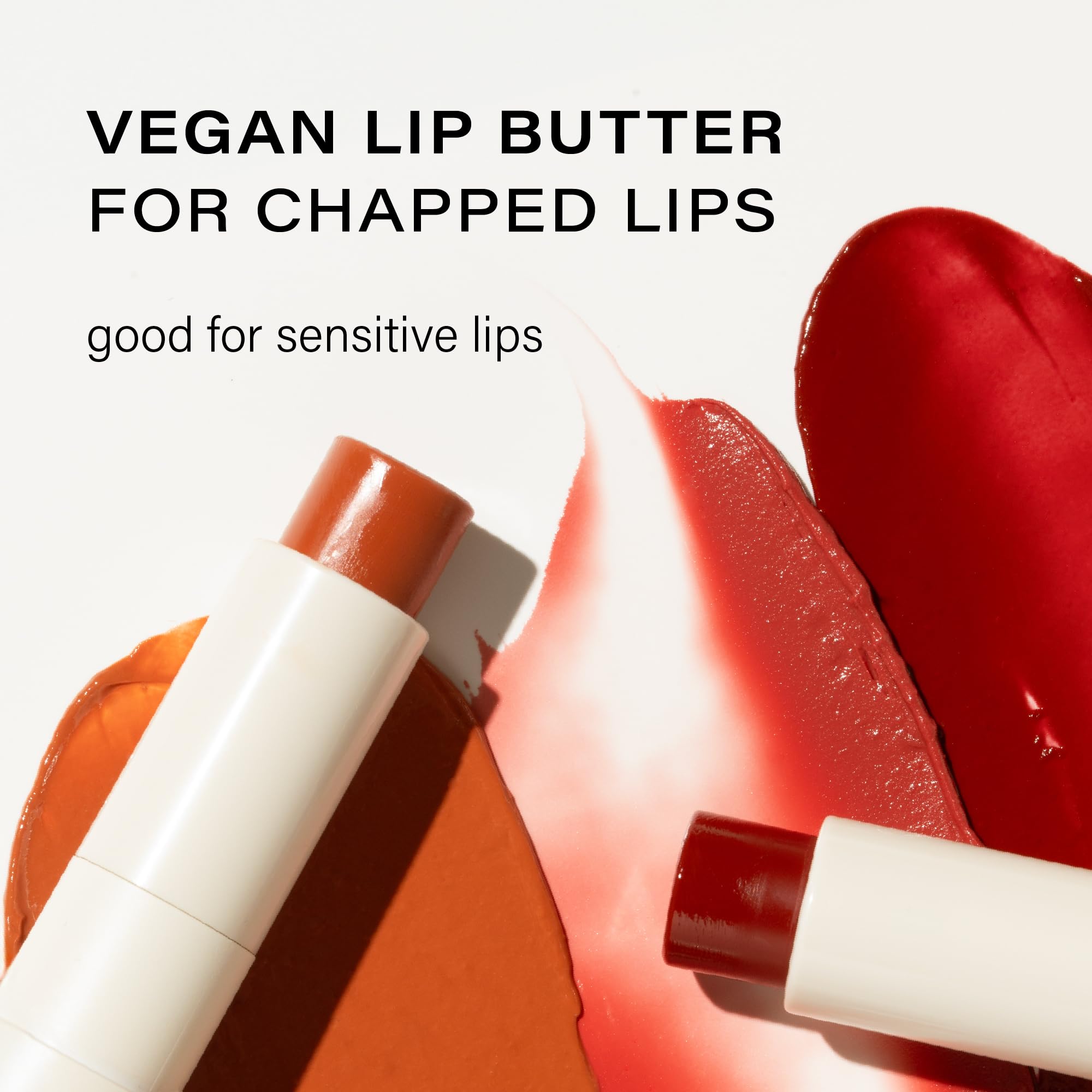 Melixir lip butter packaging closeup highlights clean vegan formula.