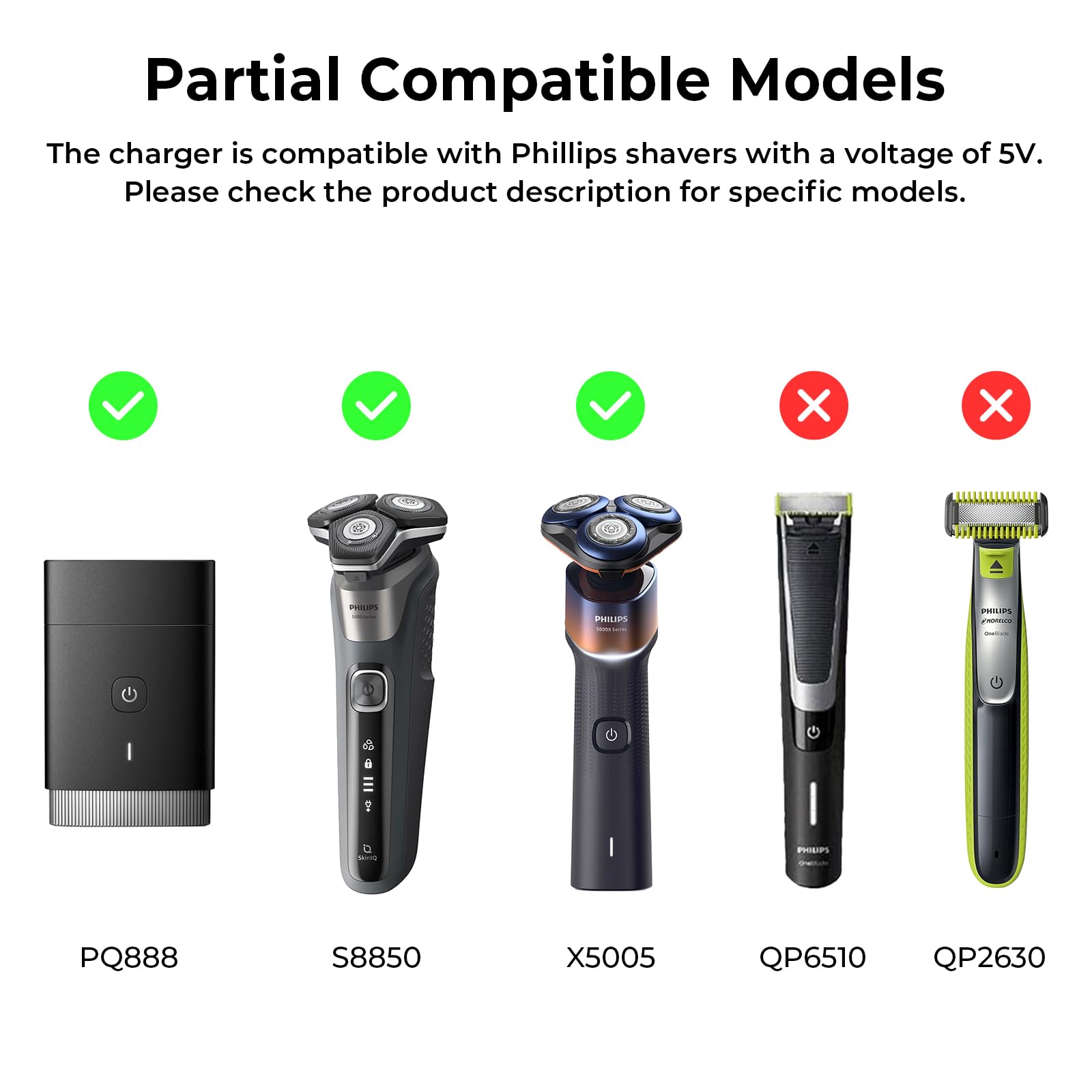 Meliya Philips 5V fast-charger cable ensuring stable power during daily grooming.