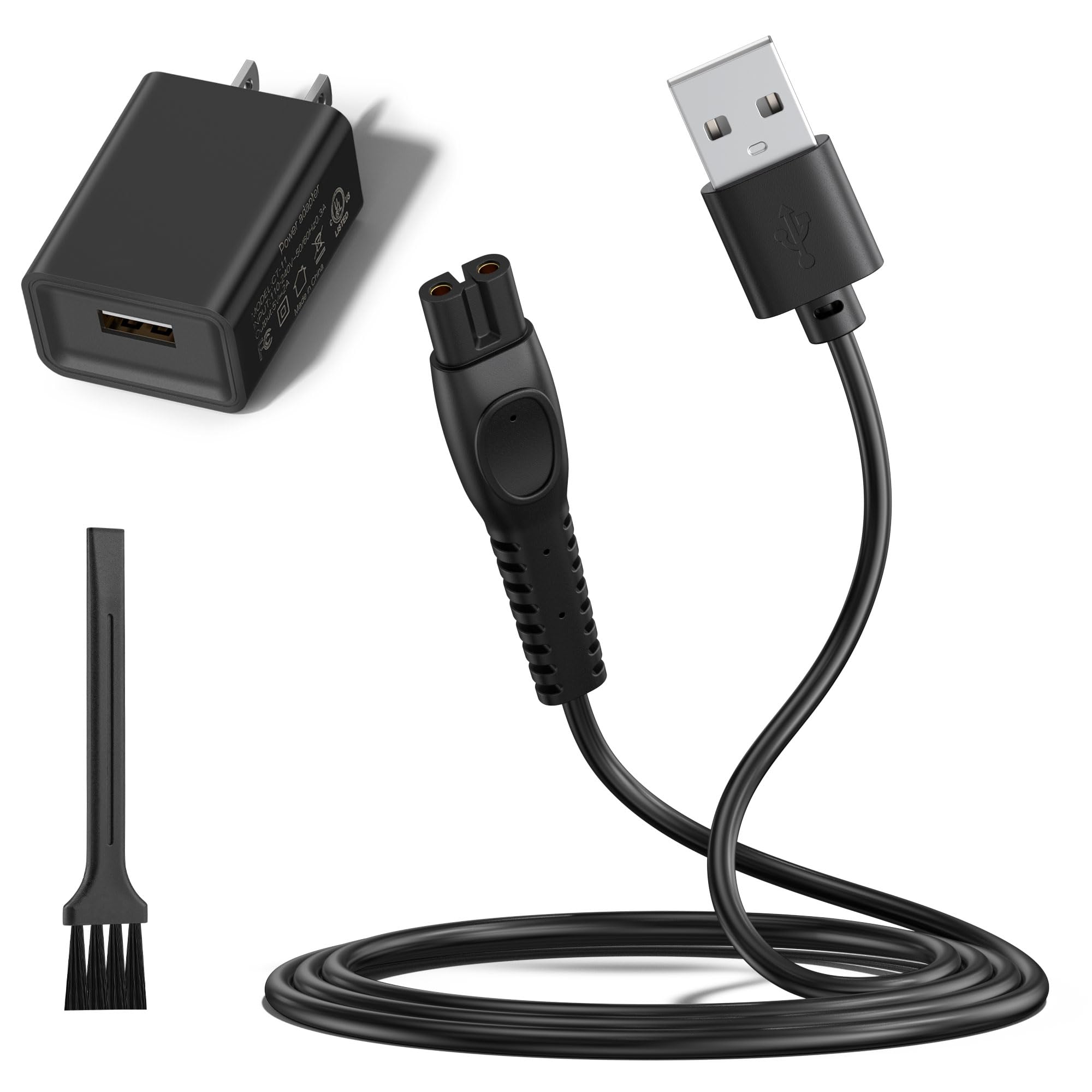 Meliya Philips 5V fast charger front view for quick, safe shaver charging.