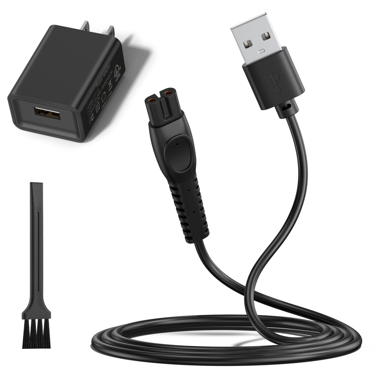 Meliya Philips 5V fast charger front view for quick, safe shaver charging.