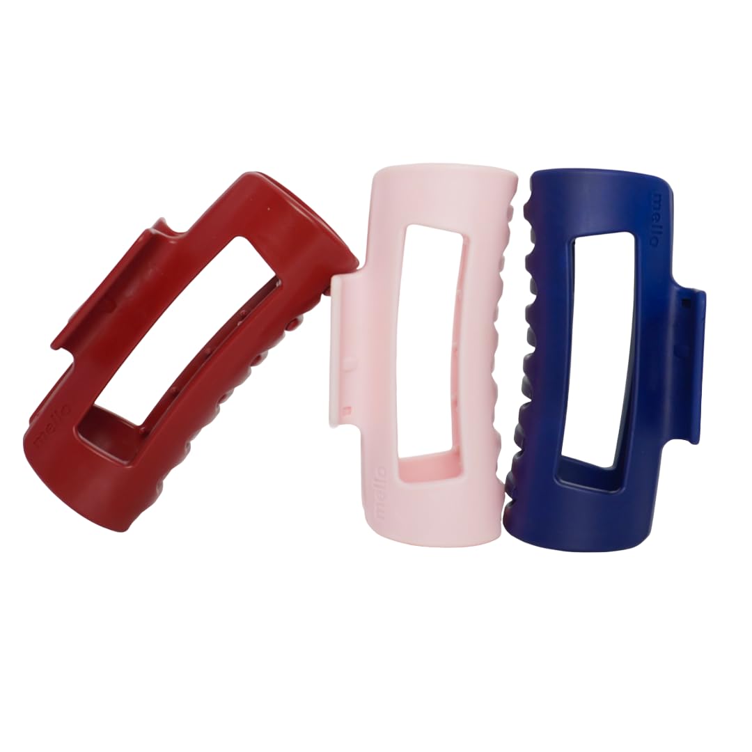 MELLO hair claw clip squishy pink close-up demonstrates all-day comfortable grip for everyday styling.