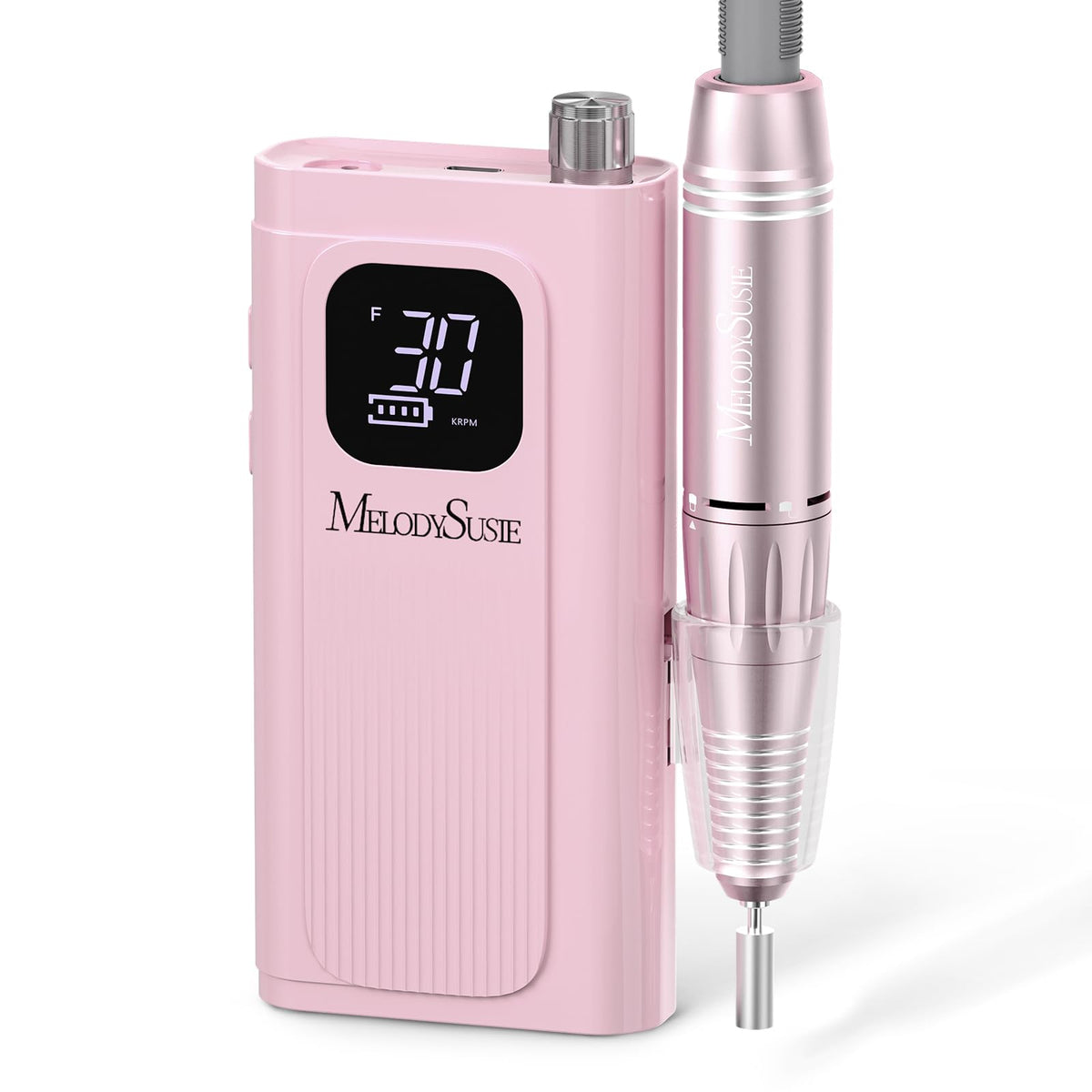 MelodySusie entry-level nail drill clip-on cordless on desk for easy home manicures