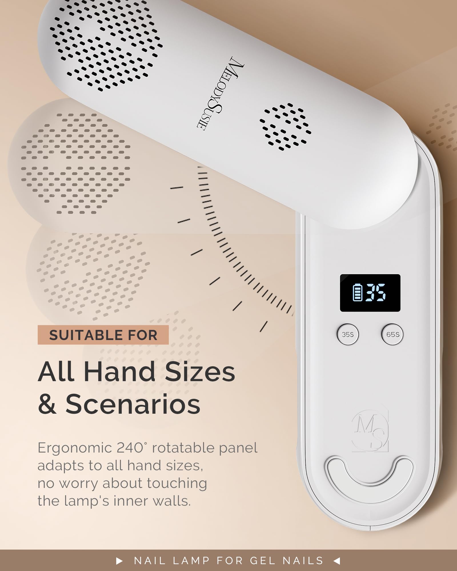 MelodySusie portable nail lamp ideal for on-the-go manicures