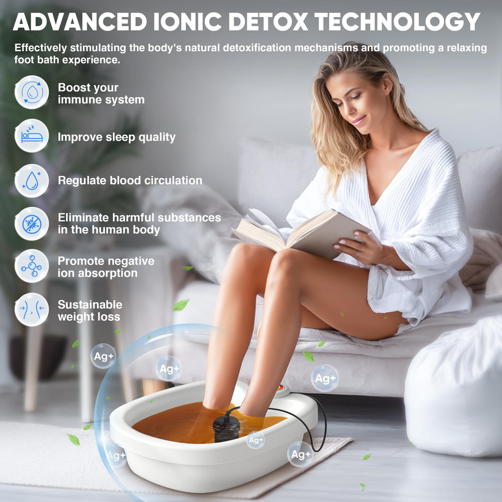 Melodiko ionic foot bath detox machine interior basin with massage points