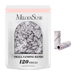 MelodySusie 120-pcs sanding bands zebra-pack for precise nail prep and smooth surfaces