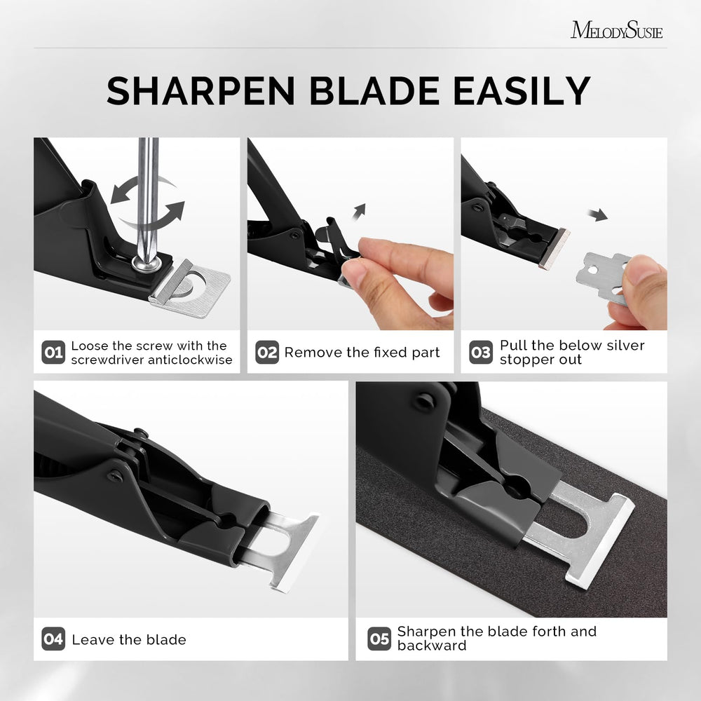 MelodySusie acrylic nail clippers with strong spring for easy, stable clipping.