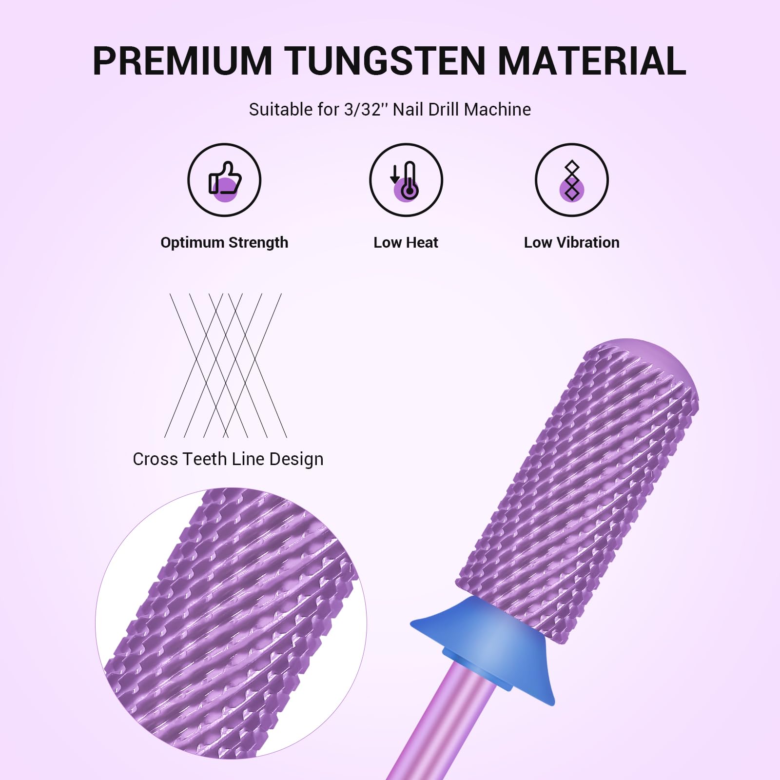 MelodySusie cross-cut design improves contouring while protecting cuticles.