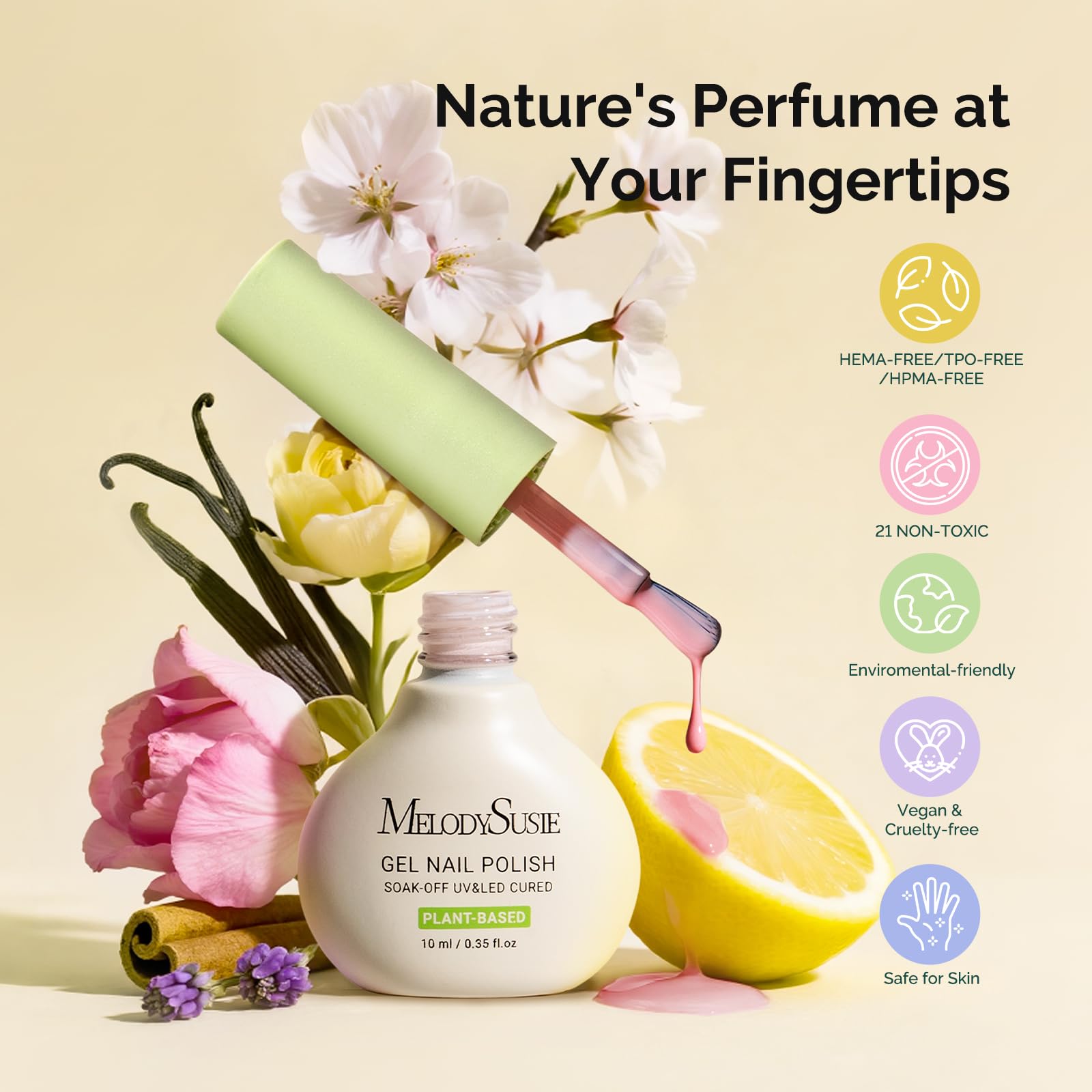 MelodySusie plant based gel polish pack with eight color options