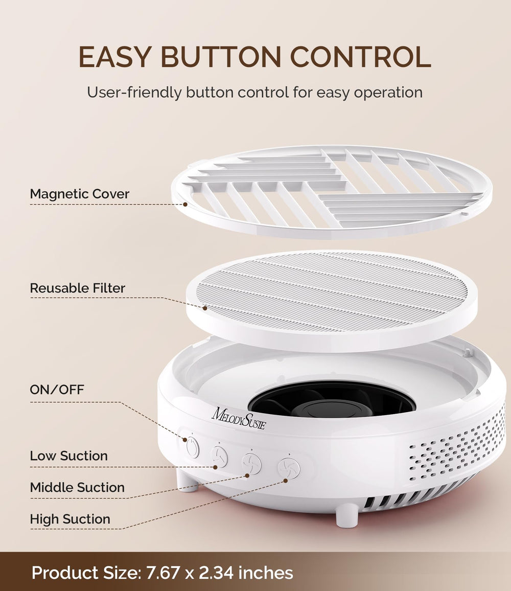 MelodySusie quiet low-noise operation for uninterrupted nail sessions.