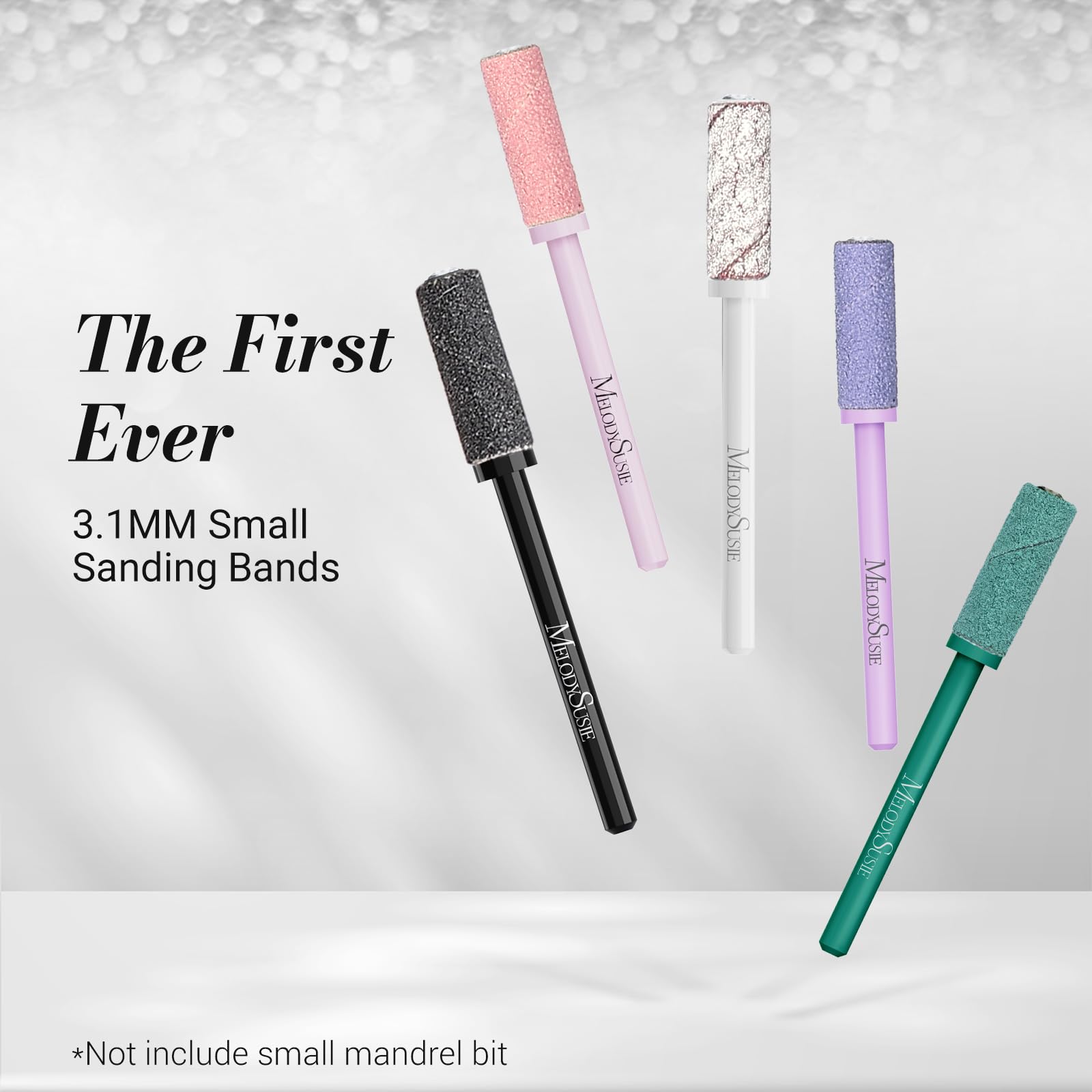 MelodySusie small 3-1mm mandrel bit close-up for detailed nail shaping and prep