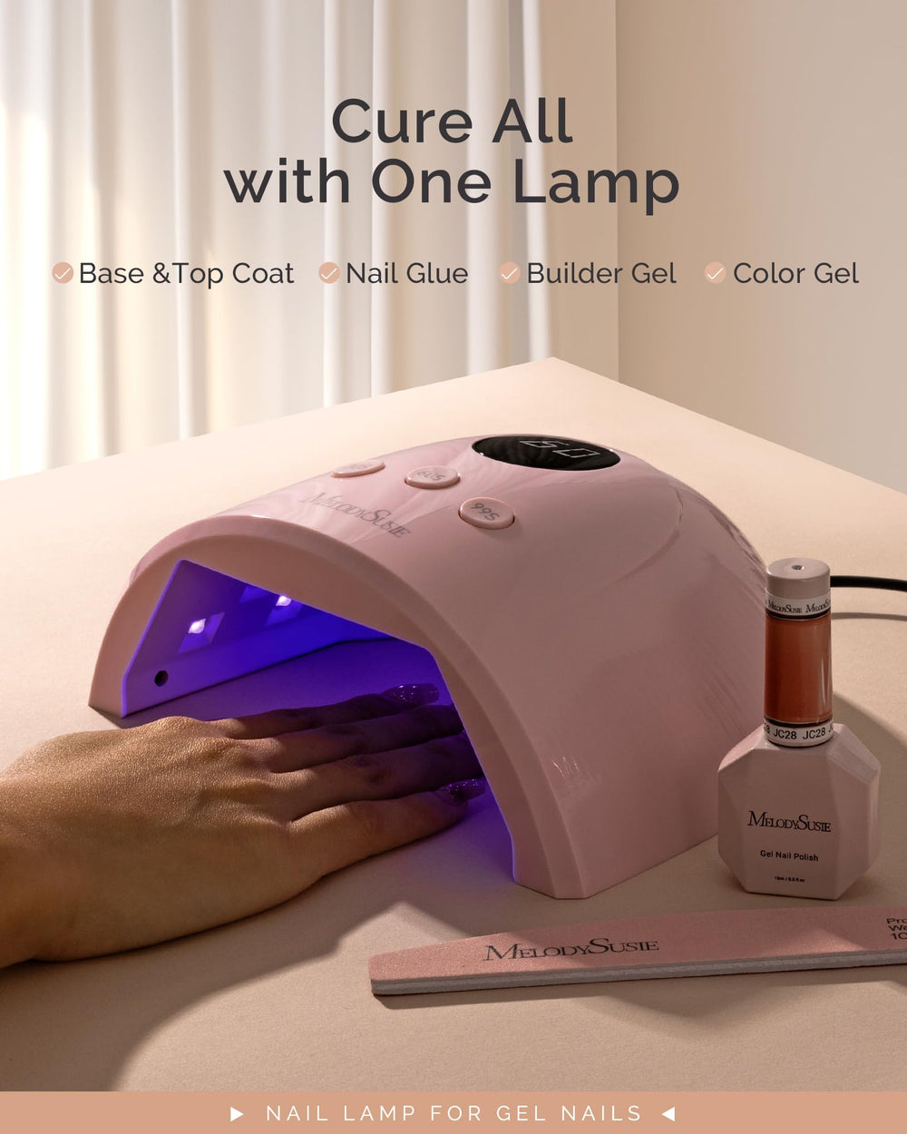MelodySusie P-Plus30F lamp side profile showing slim footprint