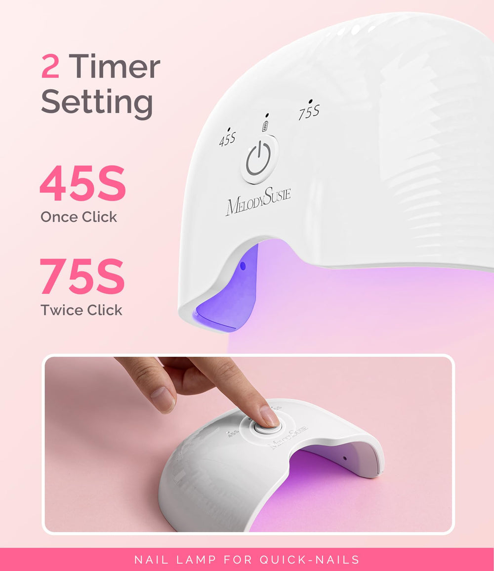 MelodySusie 1000mAh built-in battery delivers hours of cordless curing