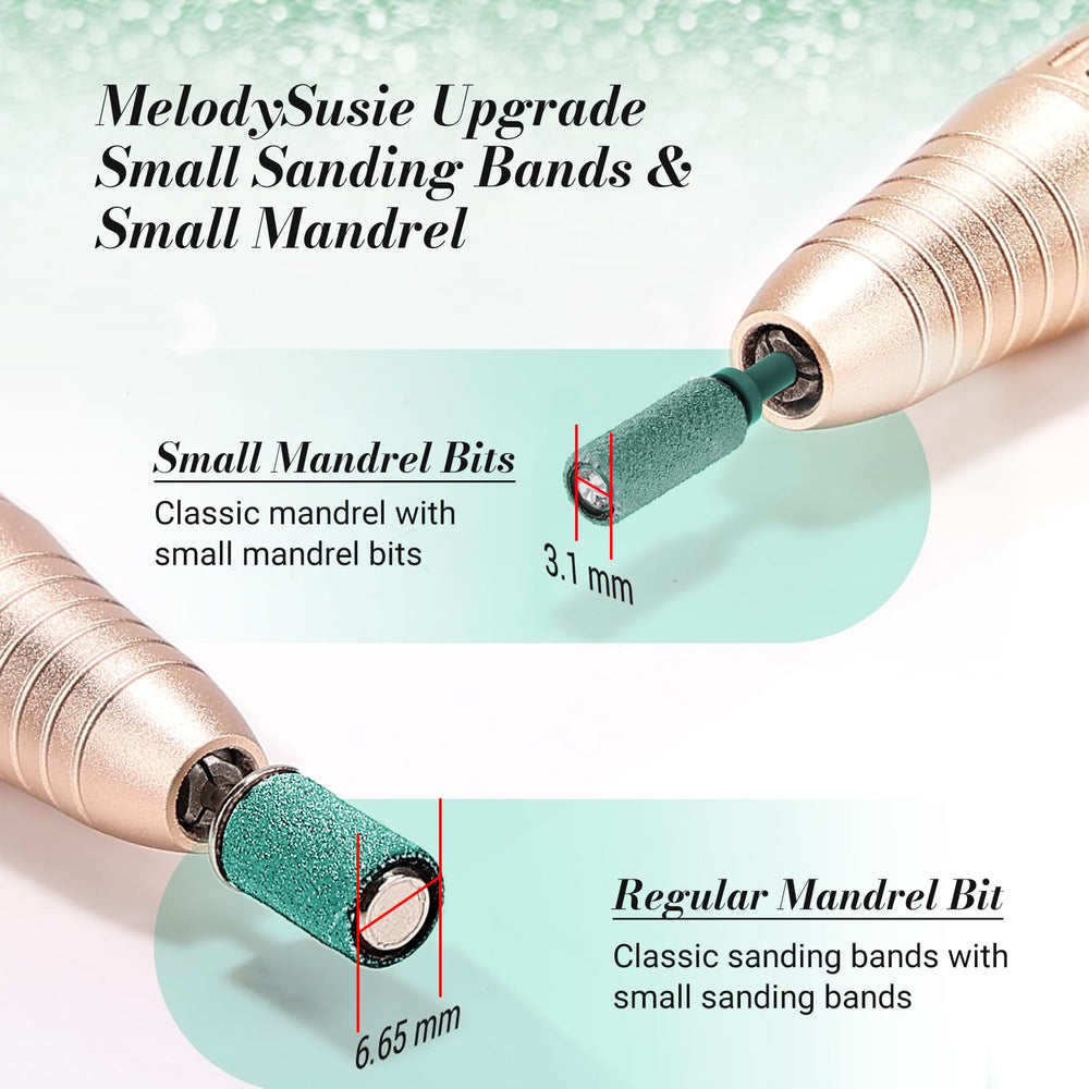 MelodySusie 120 grit prep band image shows quick material removal and edge shaping.