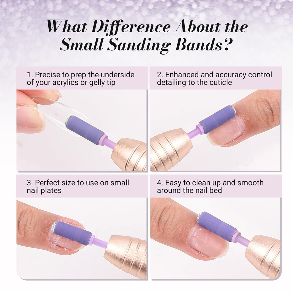 MelodySusie 240 grit smoothing nail surface for glossy finish and gentle polish