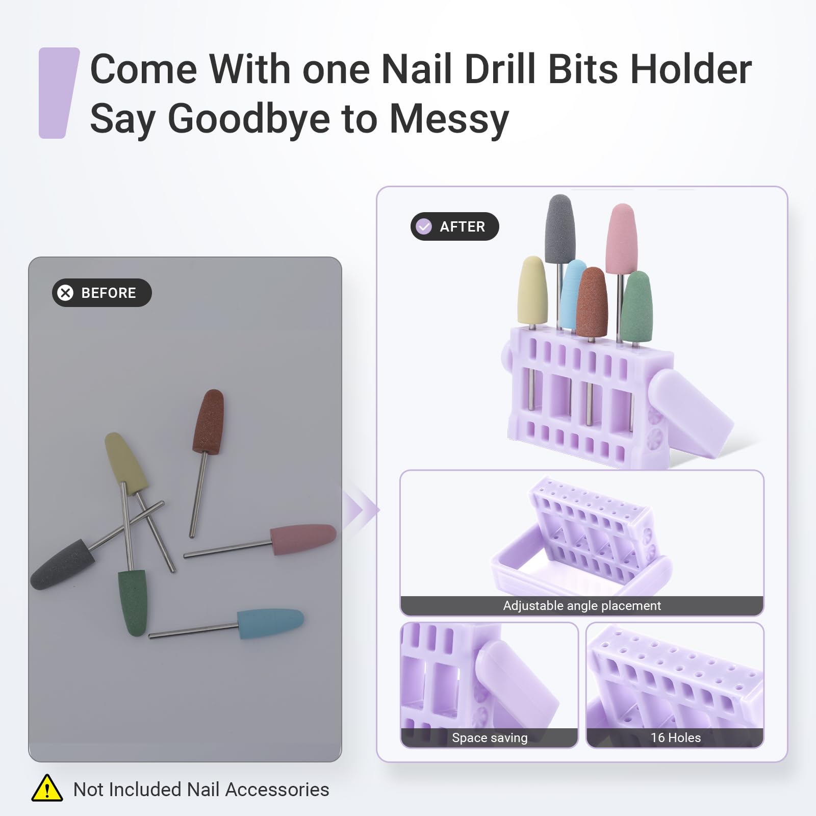 MelodySusie 320 grit brown bit shapes natural and acrylic nails