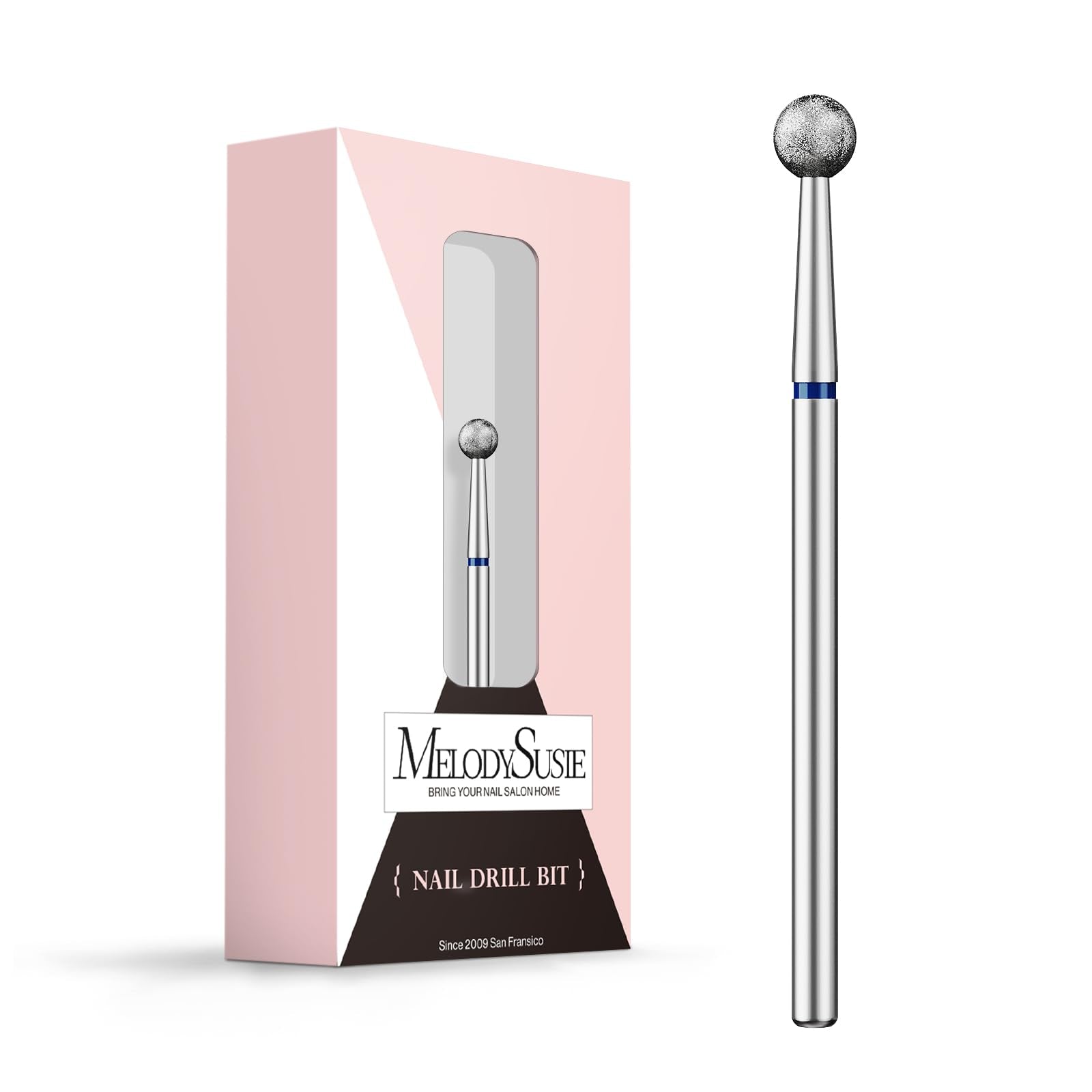 MelodySusie 4mm ball shape cuticle cleaner bit for precise cuticle prep and dead skin removal