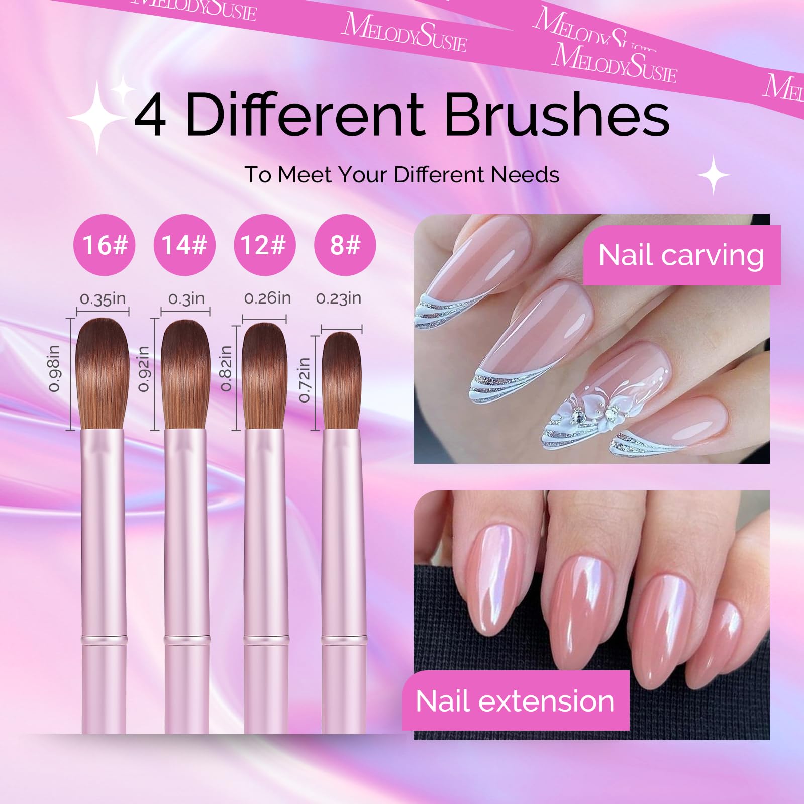 MelodySusie acrylic-nail-brush dust-cover protects bristles during storage
