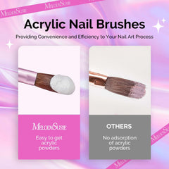 MelodySusie acrylic brush metal-tube-lock design enhances durability and bristle retention