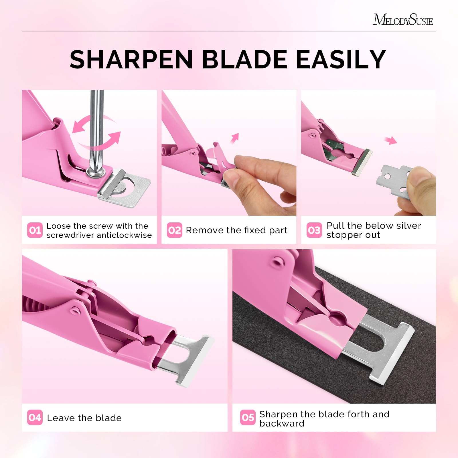 MelodySusie acrylic nail clippers strong spring, smooth action for easy trimming.