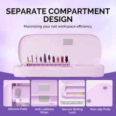 MelodySusie compact size fits in handbag for on-the-go manicures.