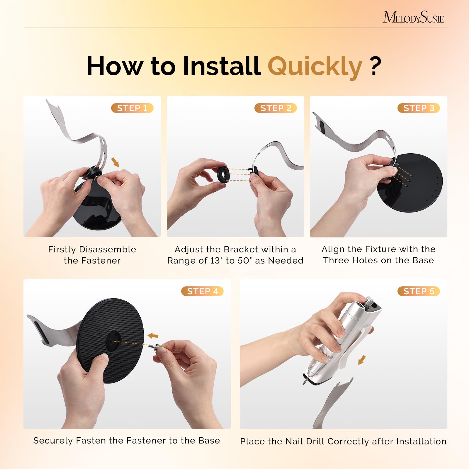 MelodySusie anti-slip pad keeps tools secure during nail art.