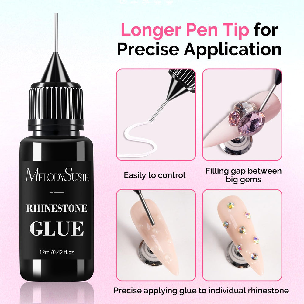 ART01R 12ml glue bottle ready for fixing beads and rhinestones with smooth flow