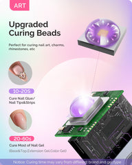 MelodySusie ART01R USB-C charging port enables quick top-ups for on-demand nails.