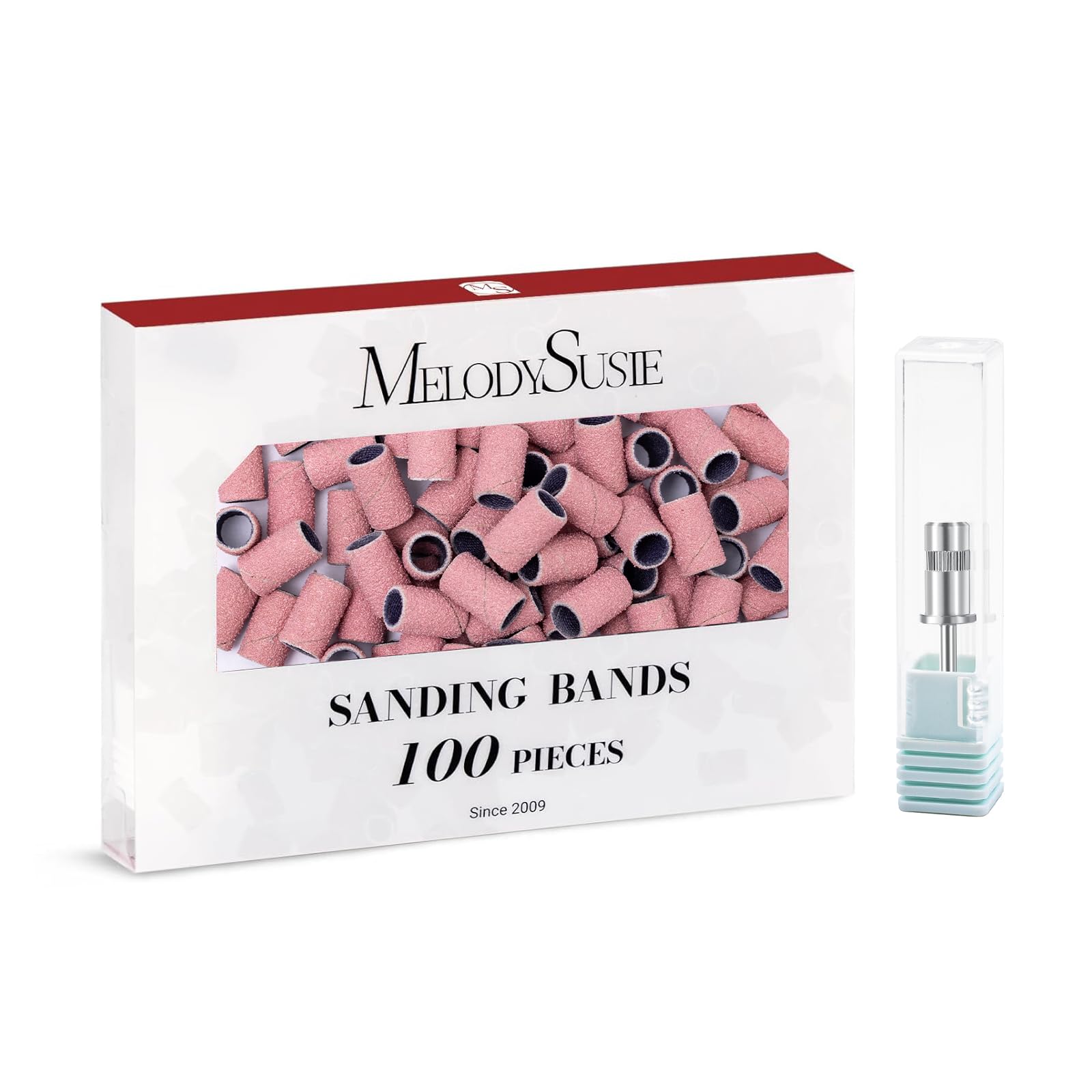 MelodySusie bandas lijado grano 80 listas para gel y acrílico.