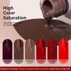 MelodySusie Beige brown gel polish close-up, durable color for daily wear.