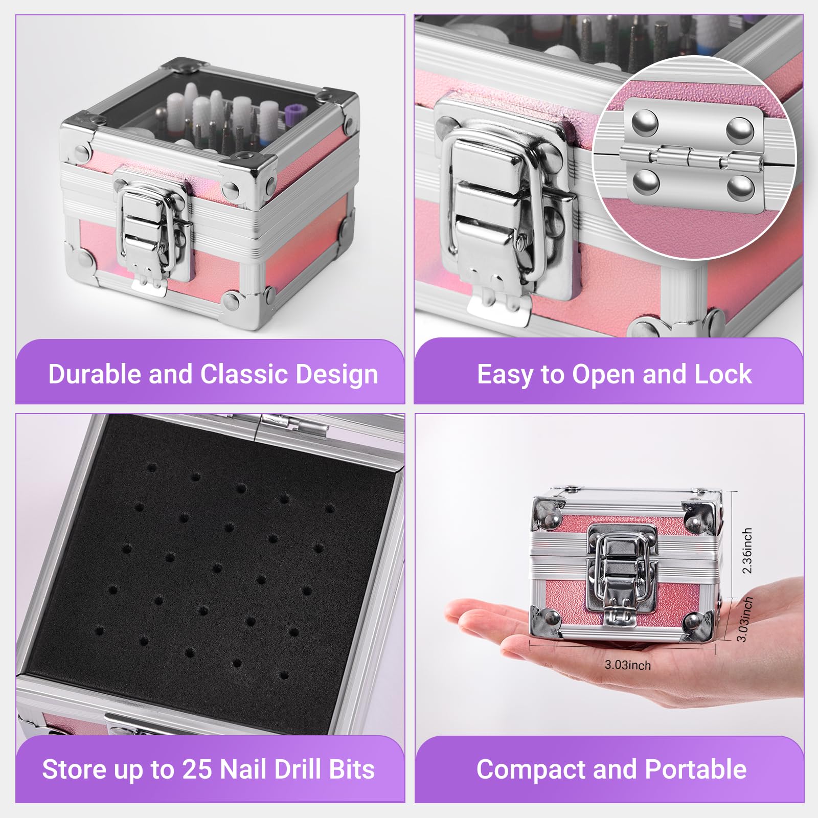 MelodySusie ceramic diamond carbide bits offer precise smoothing on natural and artificial nails