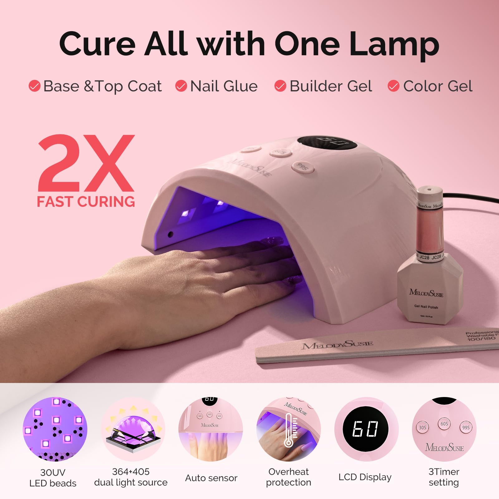 MelodySusie classic color gel polish set delivers high-saturation glossy nails