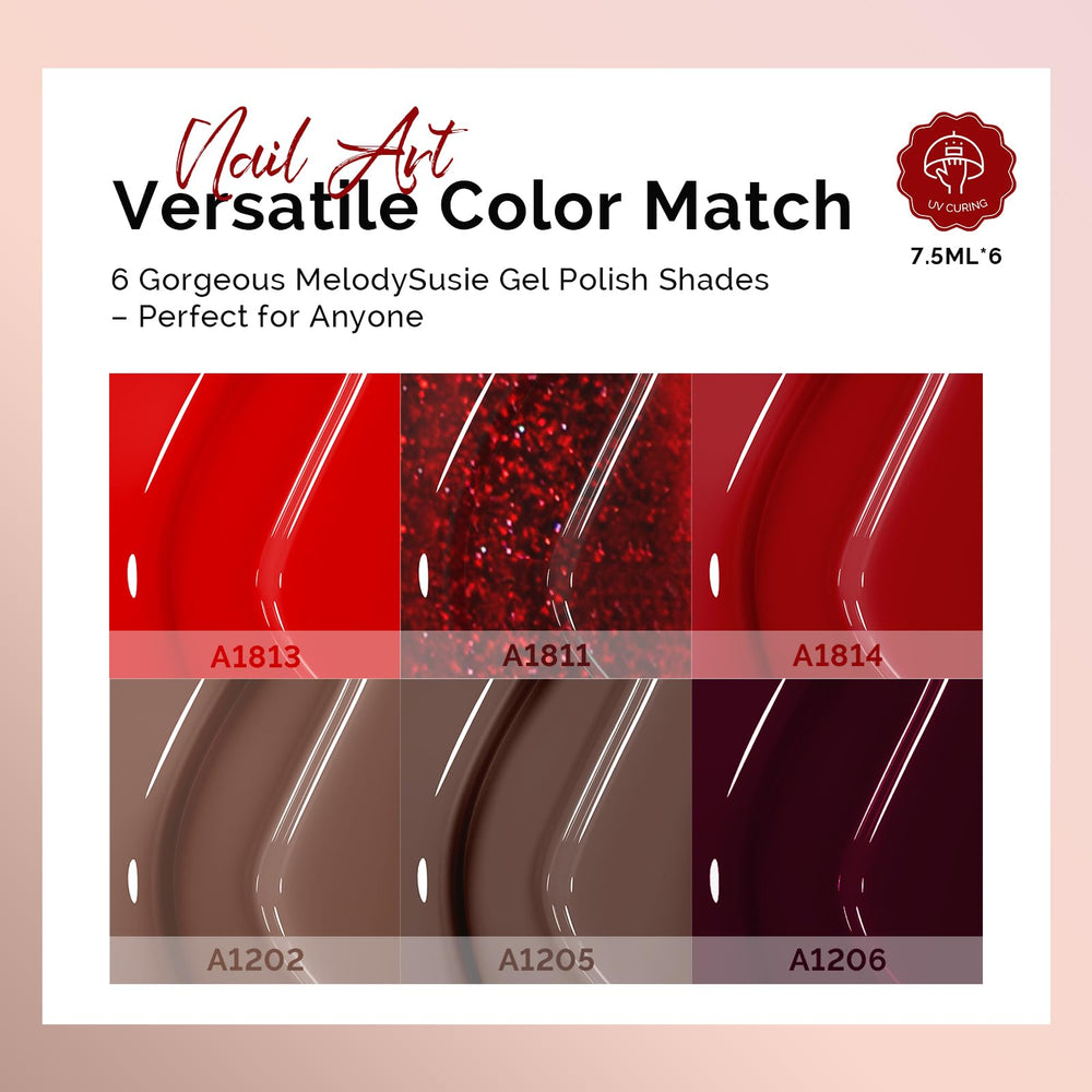MelodySusie six-color swatches show versatile shades for every season and style.