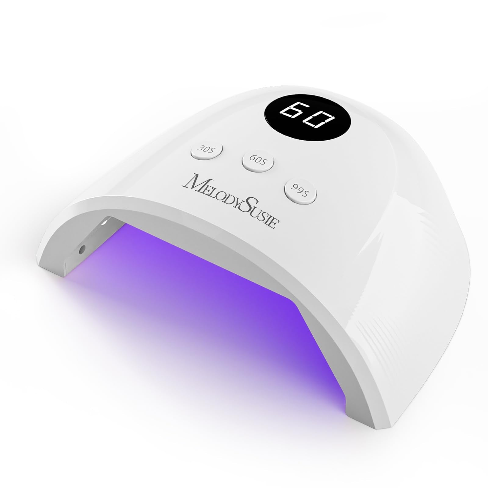 MelodySusie Compact Advanced UV LED Nail Lamp front view for quick at-home gel curing.