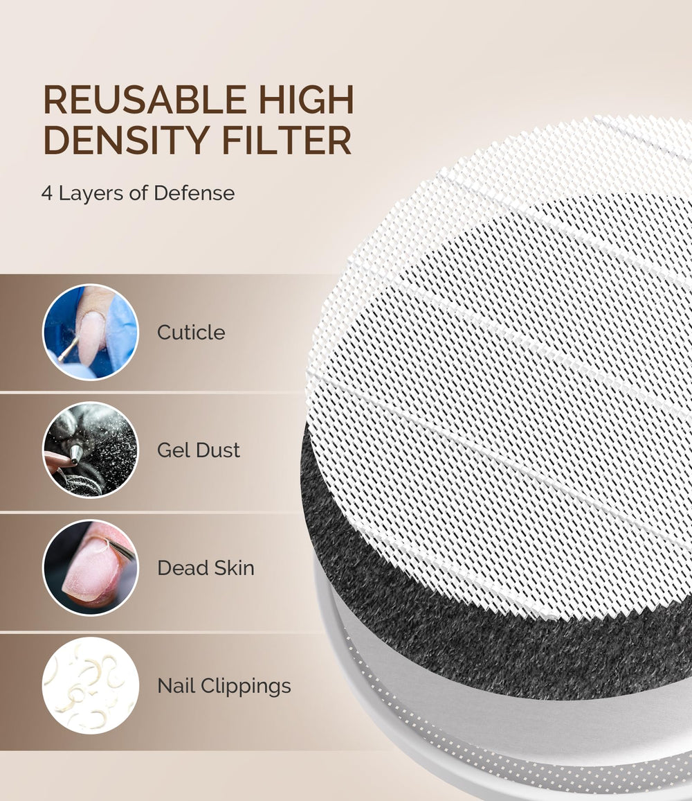 MelodySusie compact nail dust collector magnetic cover simplifies filter access