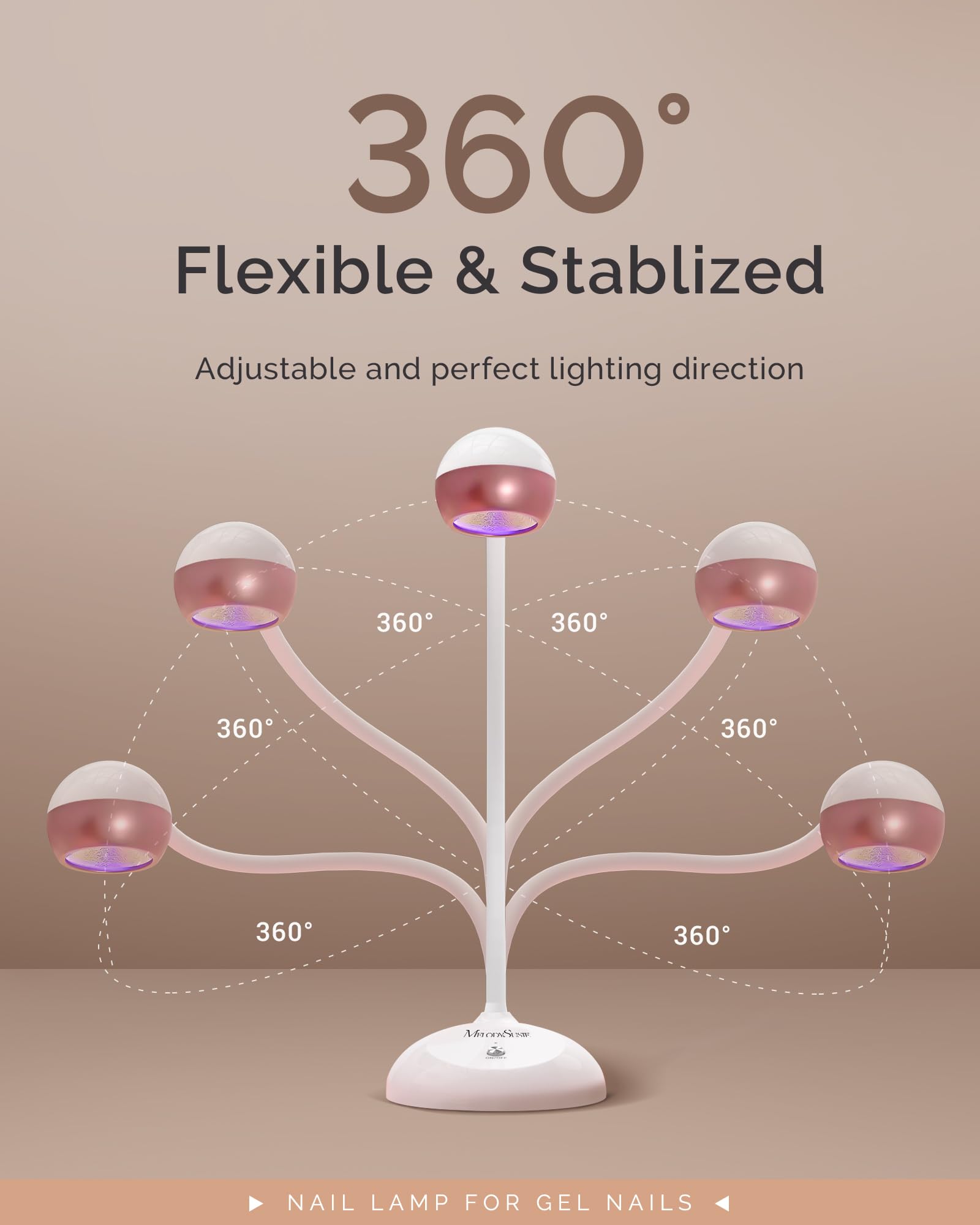 MelodySusie cordless nail dryer in a compact design for on-the-go clients.