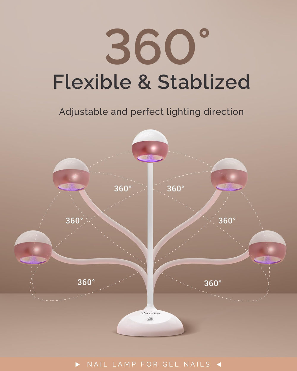 MelodySusie cordless nail dryer in a compact design for on-the-go clients.