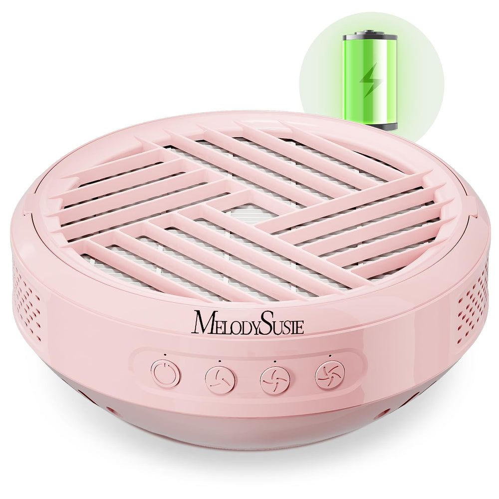 MelodySusie cordless nail dust collector front view for mobile salons and clean air