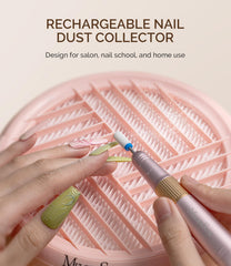 MelodySusie cordless nail dust collector side view showing compact size for small desks