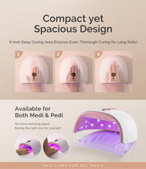 MelodySusie cordless nail lamp with 3 timers and smart sensor supports precise curing.