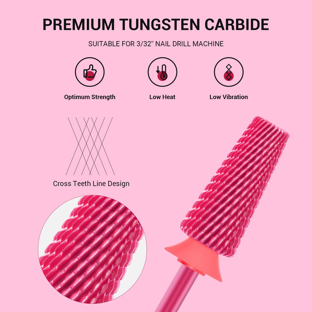 MelodySusie cross-cut carbide nail bits focus on efficient dead-skin removal during prep