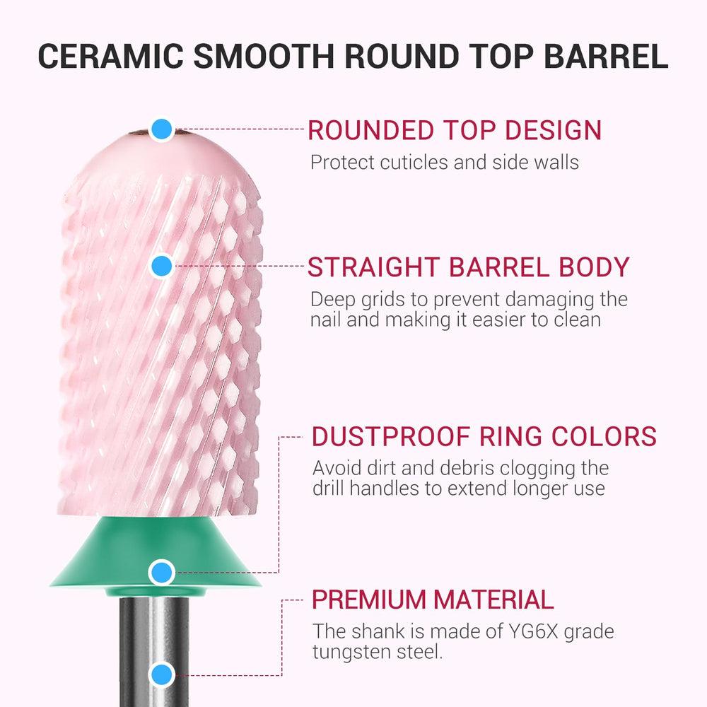 MelodySusie cross-cut ceramic bit pink achieves efficient surface contouring with less heat.