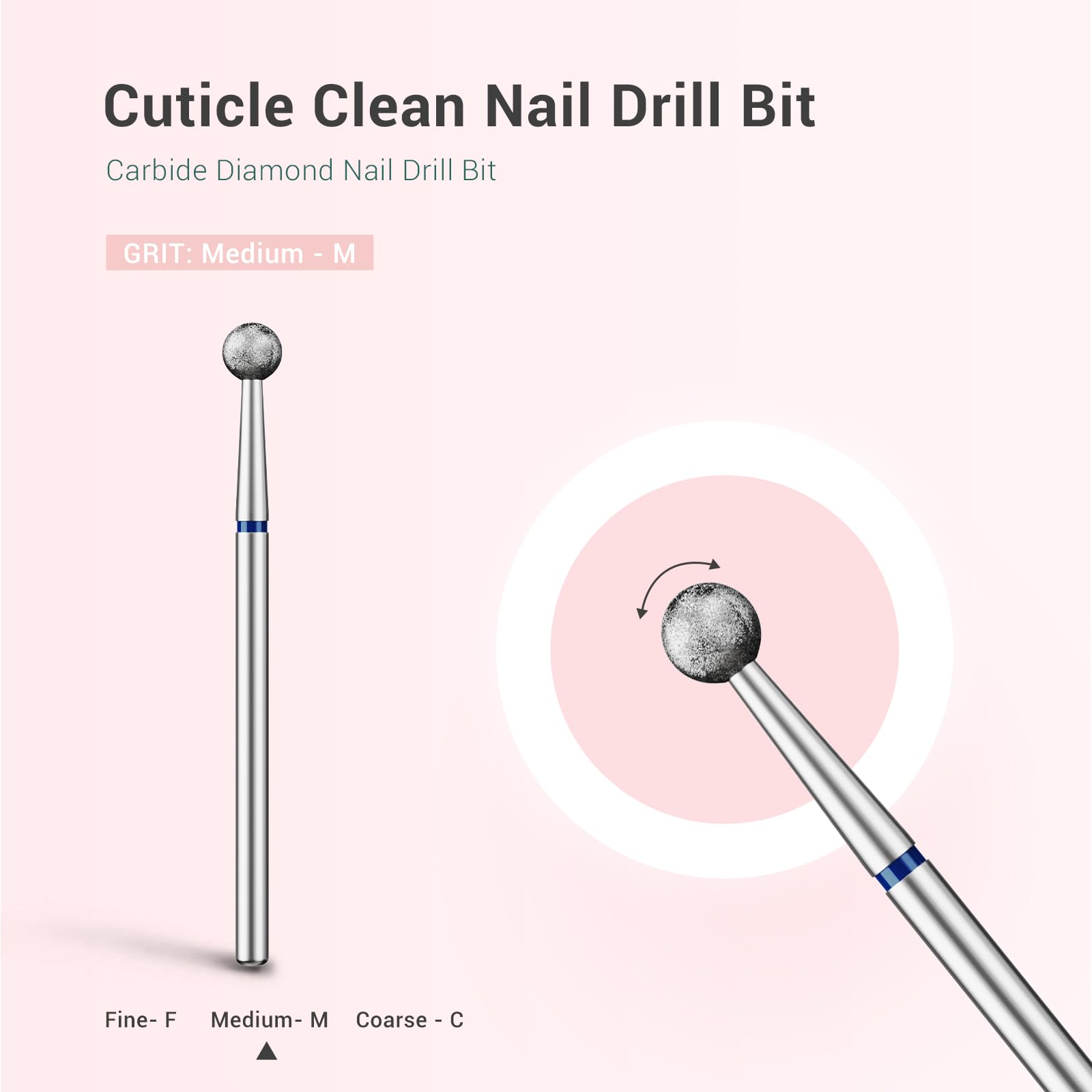 MelodySusie professional carbide diamond bit for efficient nail prep and durability