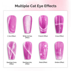 MelodySusie diseños ojo de gato florales para uñas, útiles para estilos únicos.