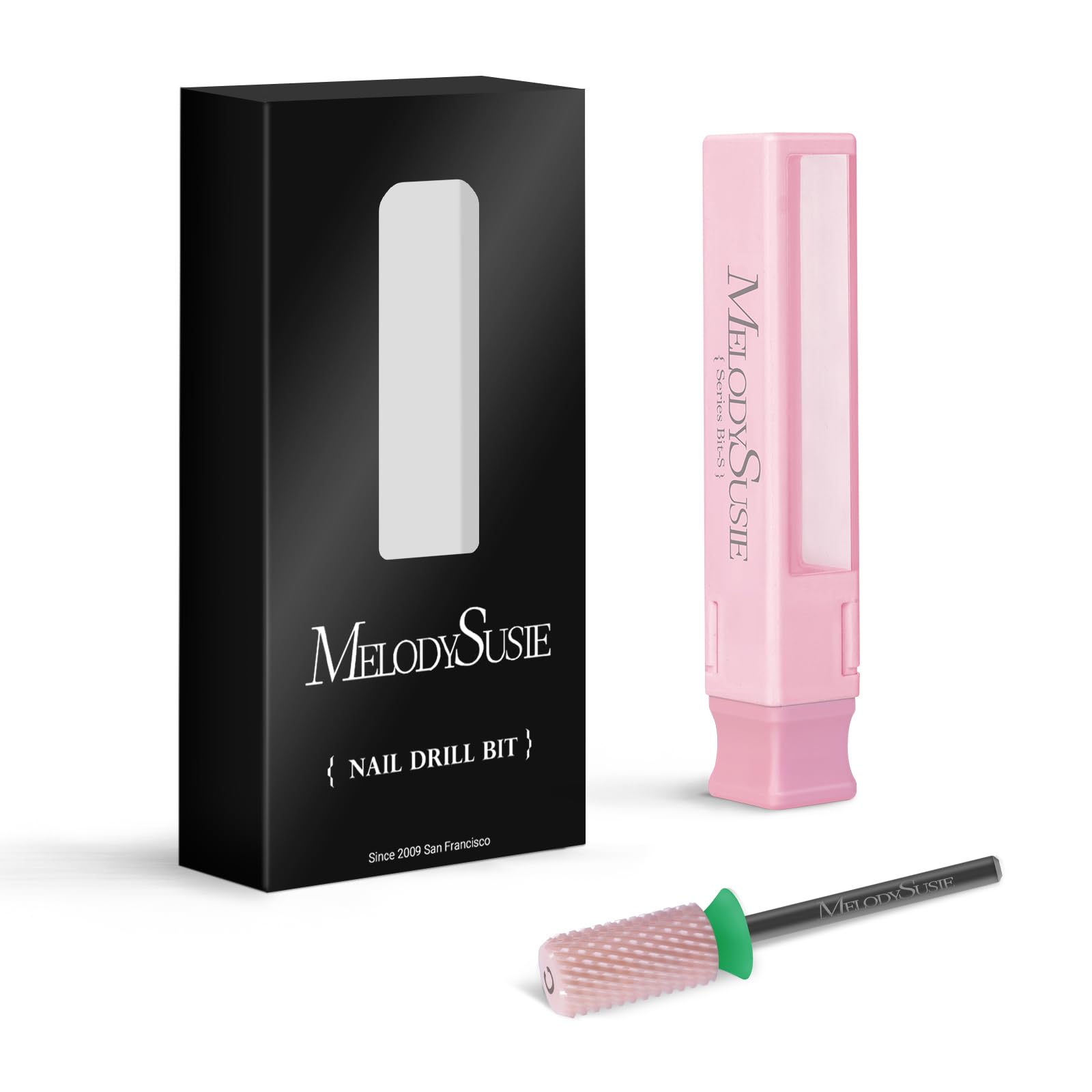 MelodySusie durable ceramic nail bit showcasing cross-cut design.