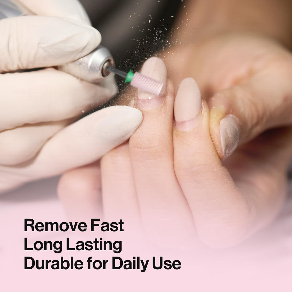 MelodySusie easy-clean ceramic nail bit after use with water rinse.