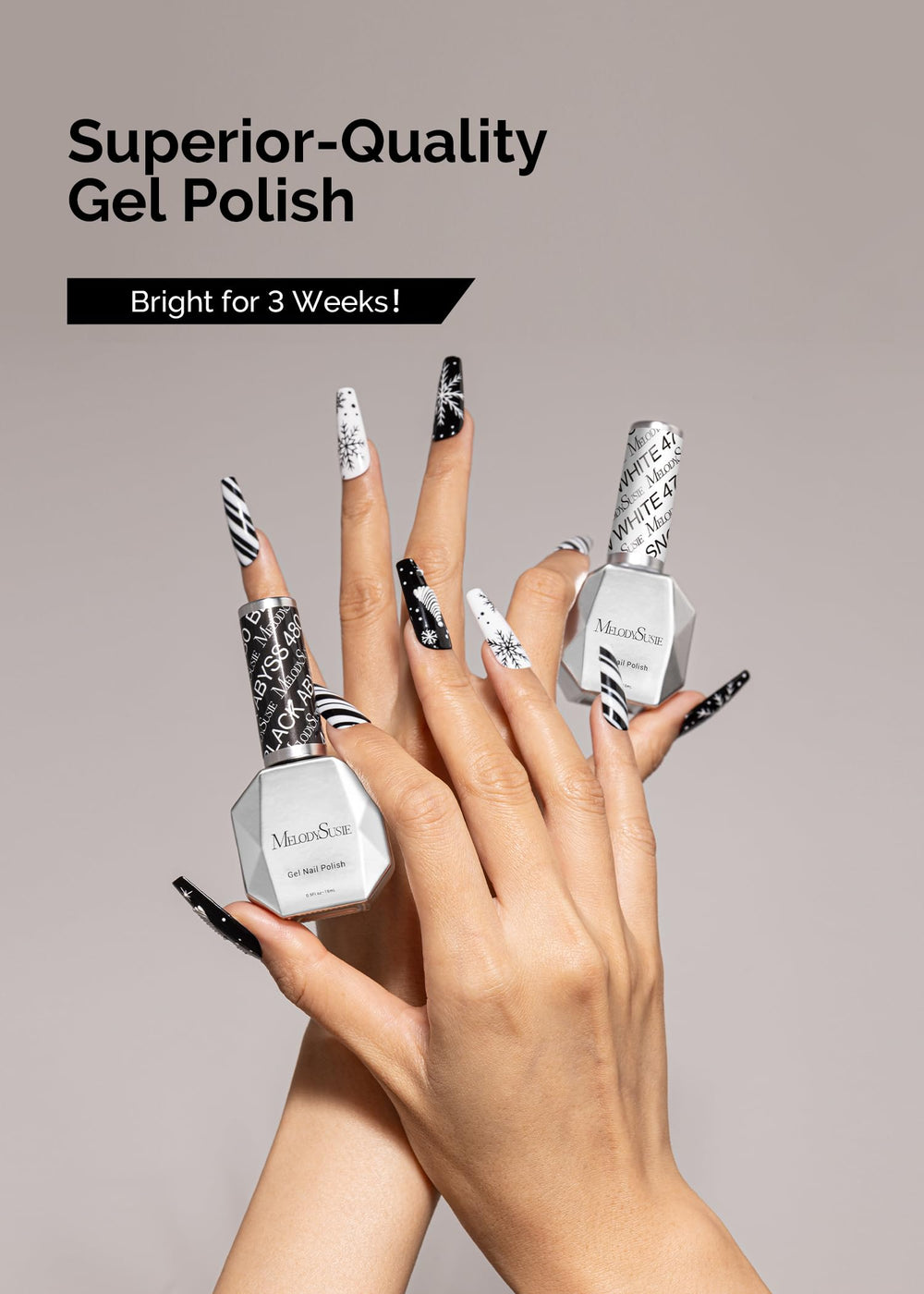 MelodySusie easy self-leveling application ideal for DIY nail art beginners.