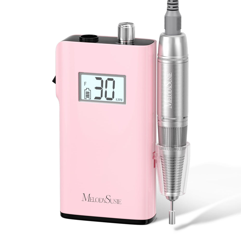 MelodySusie entry-level clip-on nail drill with LCD display enables precise RPM for safe gel work