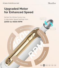 MelodySusie five speed settings for customized nail care tasks